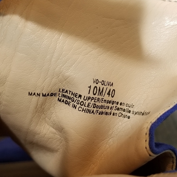 Vince Camuto Blue Suede Ankle Strap Peep Toe Heels - Picture 8 of 8